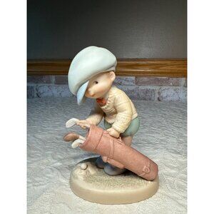 Enesco Memories of Yesteryear "Give It Your Best Shot" Ceramic Golfing Figurine
